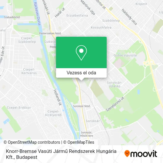 Knorr-Bremse Vasúti Jármű Rendszerek Hungária Kft. térkép