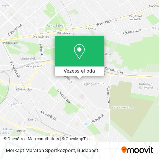Merkapt Maraton Sportközpont térkép