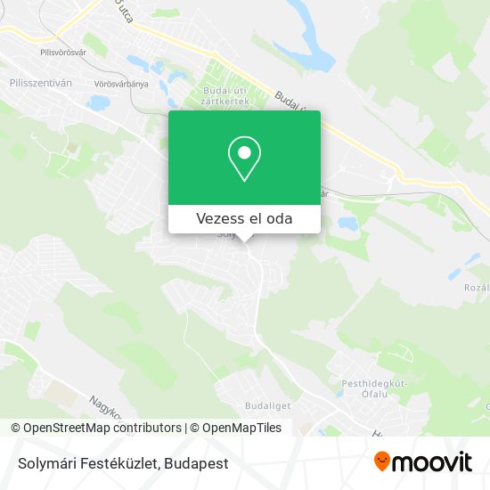 Solymári Festéküzlet térkép