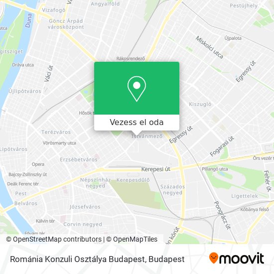 Románia Konzuli Osztálya Budapest térkép