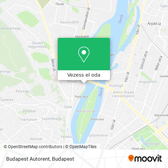 Budapest Autorent térkép
