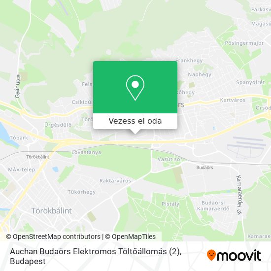 Auchan Budaörs Elektromos Töltőállomás (2) térkép