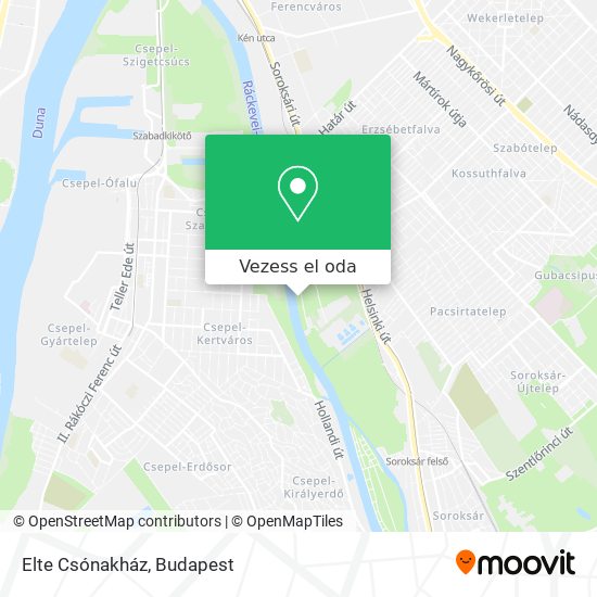 Elte Csónakház térkép