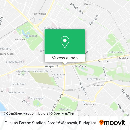 Puskás Ferenc Stadion, Fordítóvágányok térkép