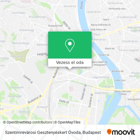 Szentimrevárosi Gesztenyéskert Óvoda térkép