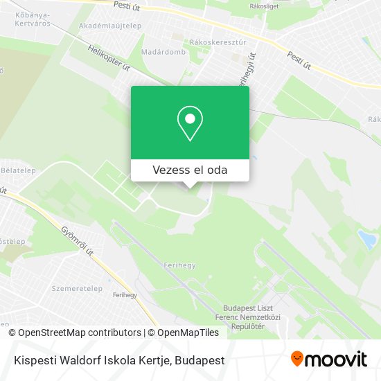Kispesti Waldorf Iskola Kertje térkép