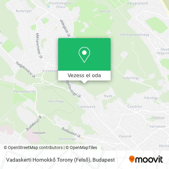 Vadaskerti Homokkő Torony (Felső) térkép