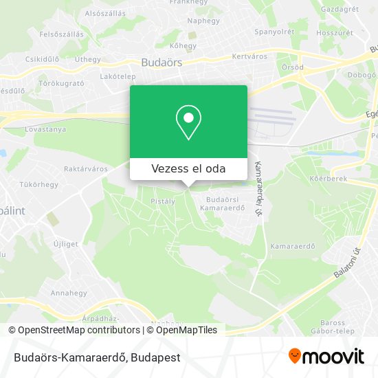 Budaörs-Kamaraerdő térkép