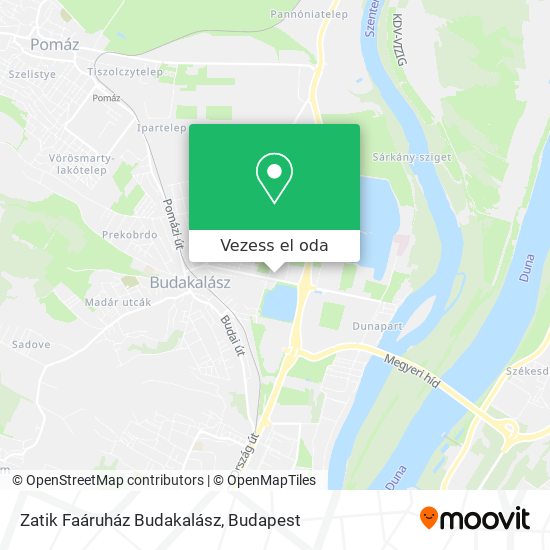 Zatik Faáruház Budakalász térkép