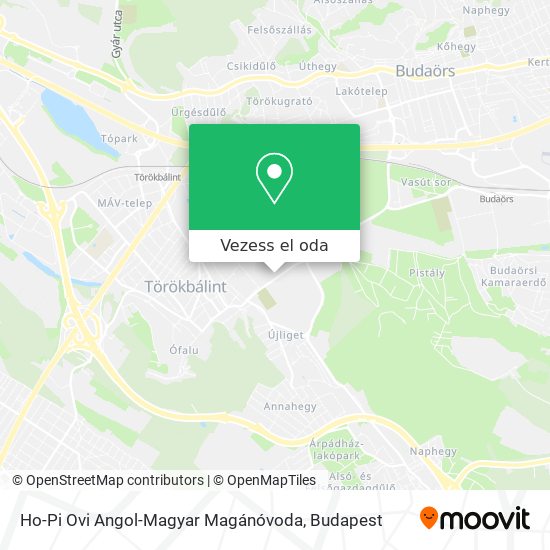 Ho-Pi Ovi Angol-Magyar Magánóvoda térkép