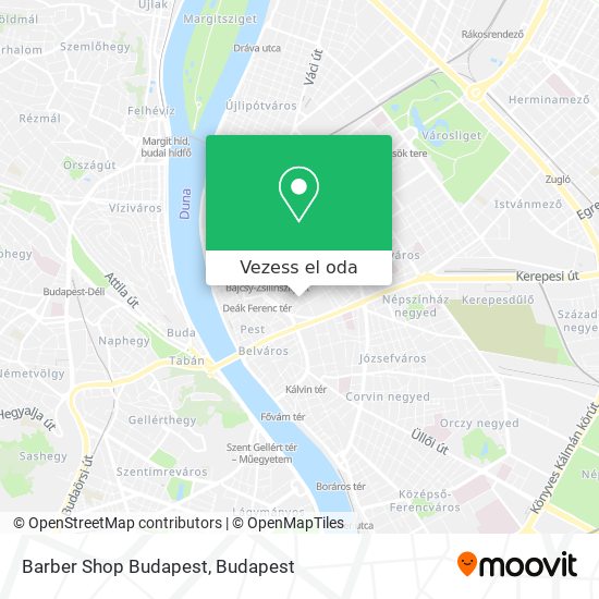 Barber Shop Budapest térkép