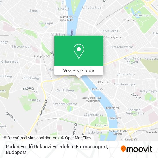 Rudas Fürdő Rákóczi Fejedelem Forráscsoport térkép