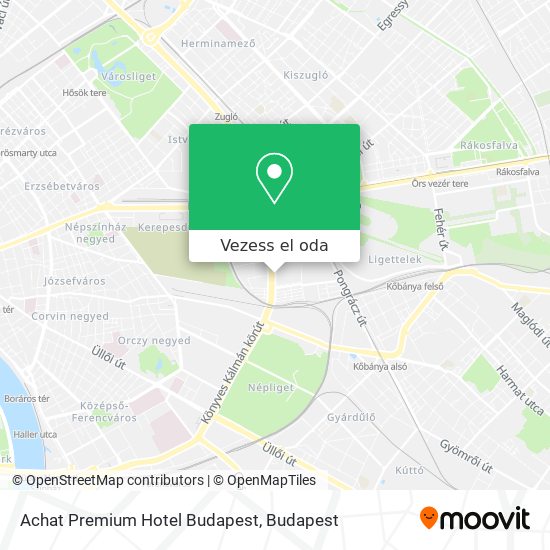 Achat Premium Hotel Budapest térkép