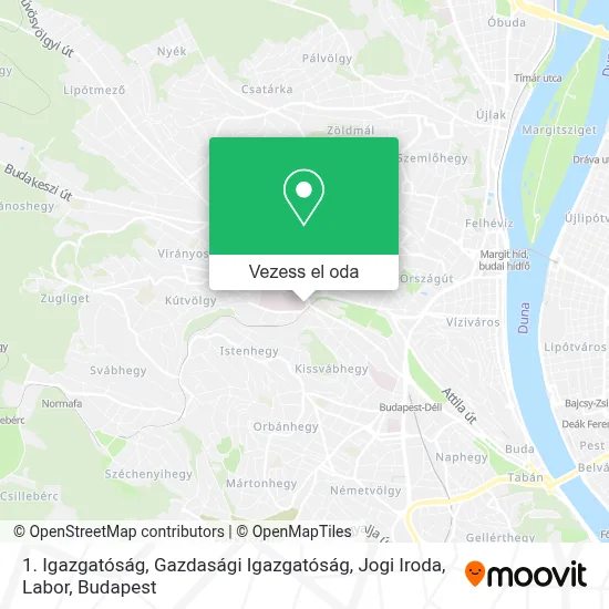 1. Igazgatóság, Gazdasági Igazgatóság, Jogi Iroda, Labor térkép