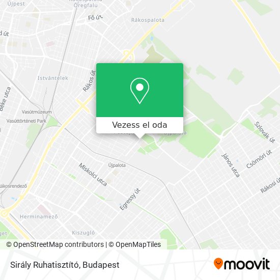 Sirály Ruhatisztító térkép