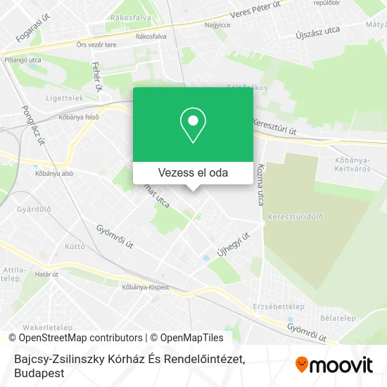 Bajcsy-Zsilinszky Kórház És Rendelőintézet térkép