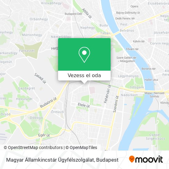 Magyar Államkincstár Ügyfélszolgálat térkép