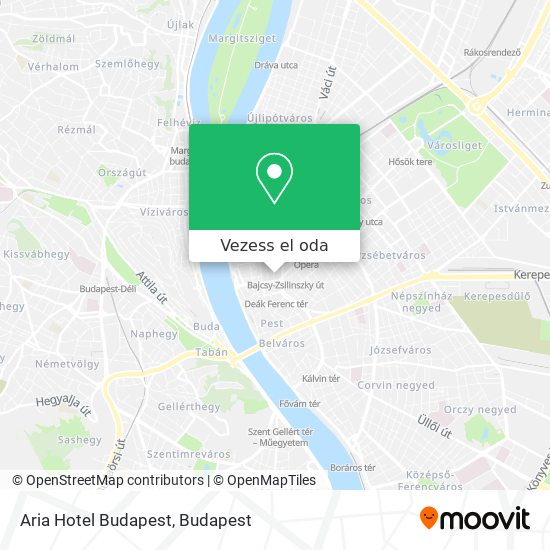 Aria Hotel Budapest térkép