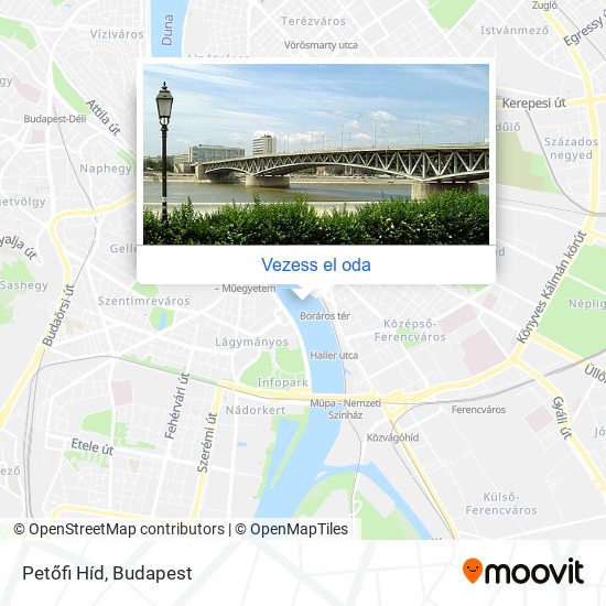 Petőfi Híd térkép