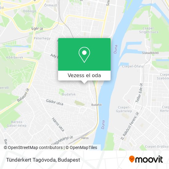 Tündérkert Tagóvoda térkép