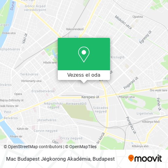 Mac Budapest Jégkorong Akadémia térkép