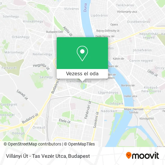 Villányi Út - Tas Vezér Utca térkép