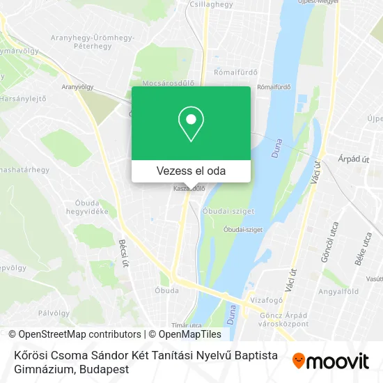 Kőrösi Csoma Sándor Két Tanítási Nyelvű Baptista Gimnázium térkép