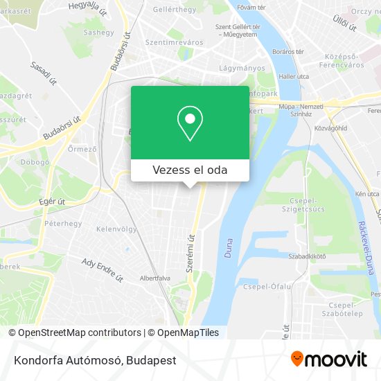 Kondorfa Autómosó térkép