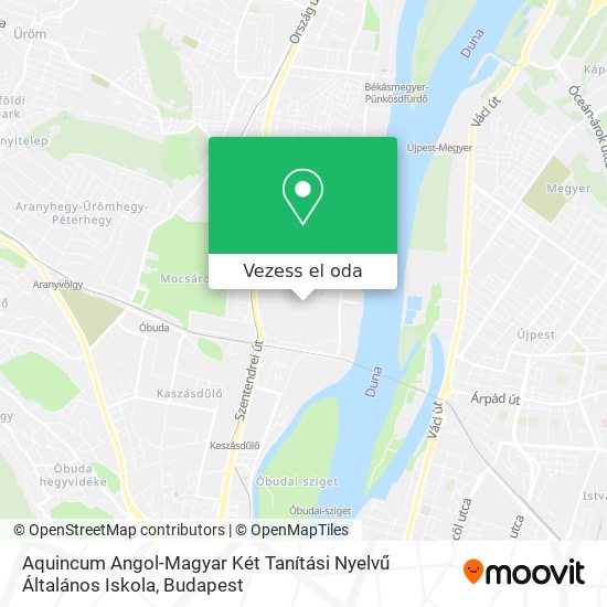 Aquincum Angol-Magyar Két Tanítási Nyelvű Általános Iskola térkép