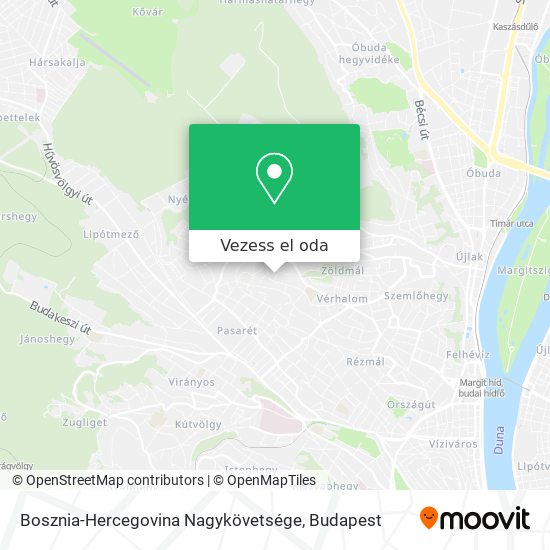 Bosznia-Hercegovina Nagykövetsége térkép