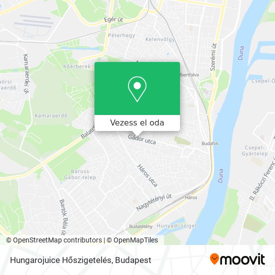 Hungarojuice Hőszigetelés térkép
