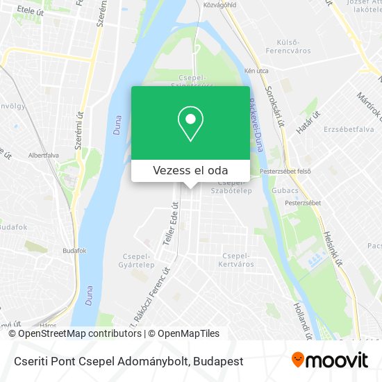 Cseriti Pont Csepel Adománybolt térkép