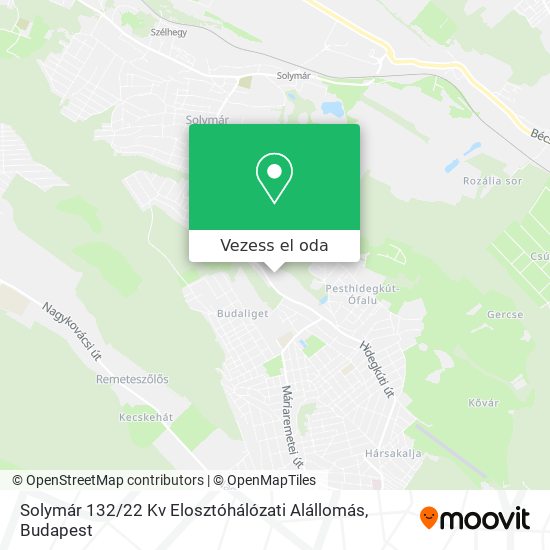 Solymár 132 / 22 Kv Elosztóhálózati Alállomás térkép