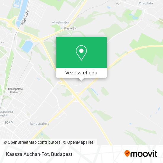 Kassza Auchan-Fót térkép