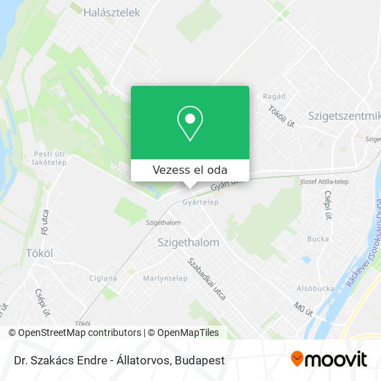 Dr. Szakács Endre - Állatorvos térkép