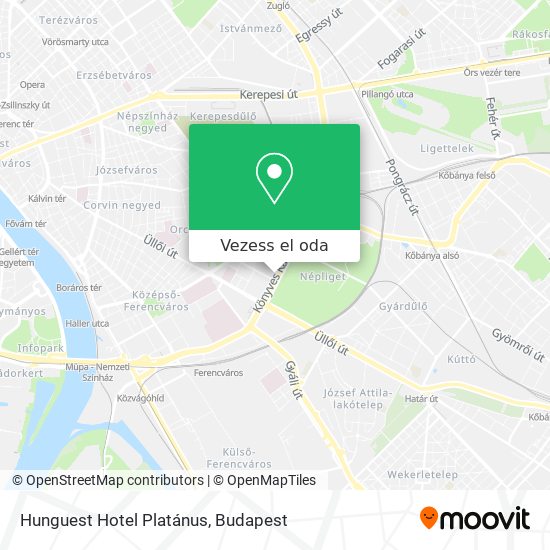 Hunguest Hotel Platánus térkép