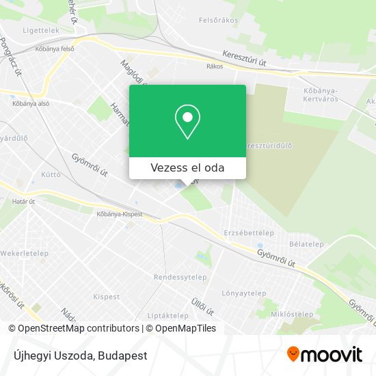 Újhegyi Uszoda térkép