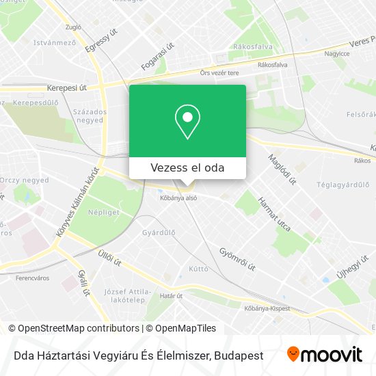 Dda Háztartási Vegyiáru És Élelmiszer térkép