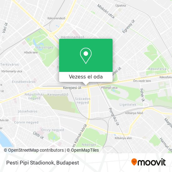 Pesti Pipi Stadionok térkép