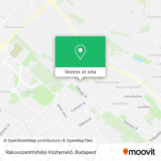 Rákosszentmihályi Köztemető térkép
