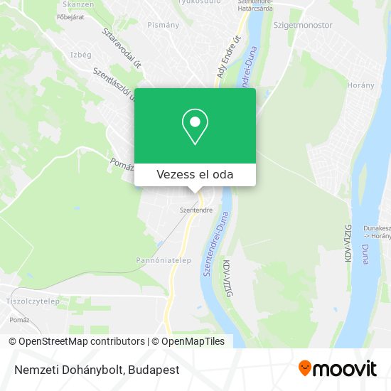 Nemzeti Dohánybolt térkép
