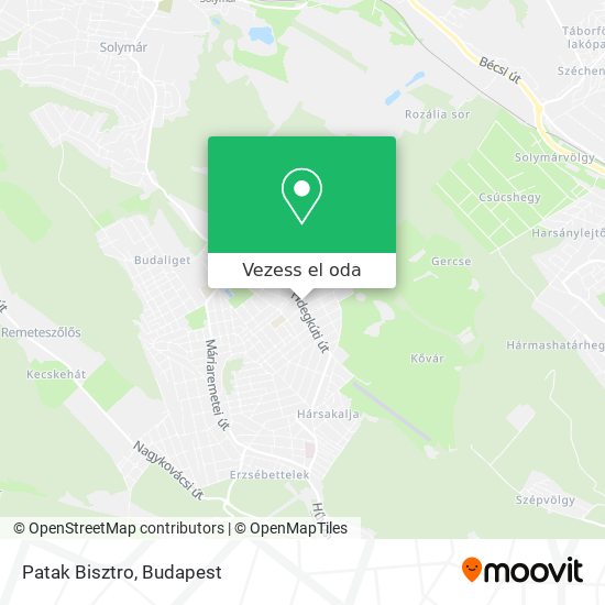 Patak Bisztro térkép