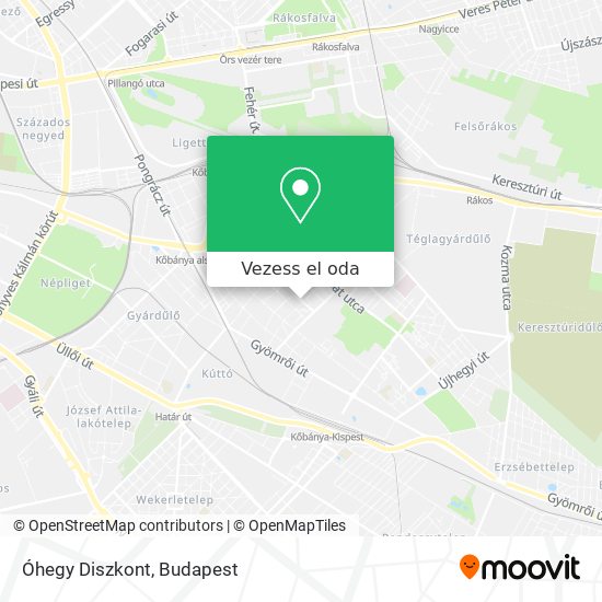 Óhegy Diszkont térkép