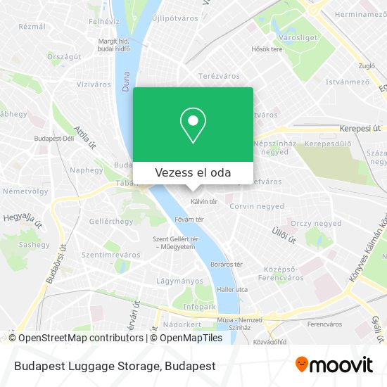 Budapest Luggage Storage térkép