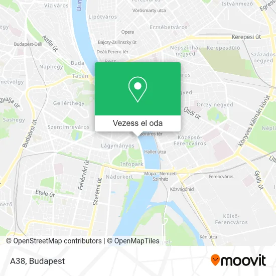 A38 térkép