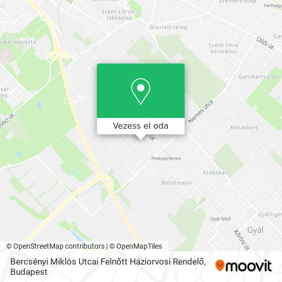 Bercsényi Miklós Utcai Felnőtt Háziorvosi Rendelő térkép