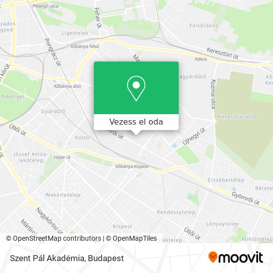 Szent Pál Akadémia térkép