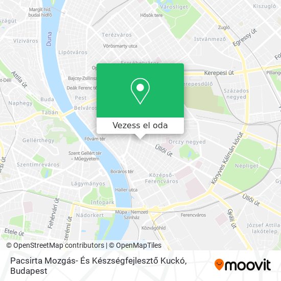 Pacsirta Mozgás- És Készségfejlesztő Kuckó térkép