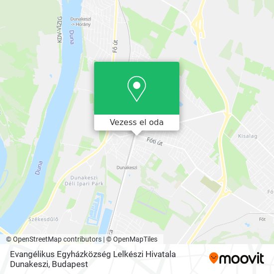 Evangélikus Egyházközség Lelkészi Hivatala Dunakeszi térkép