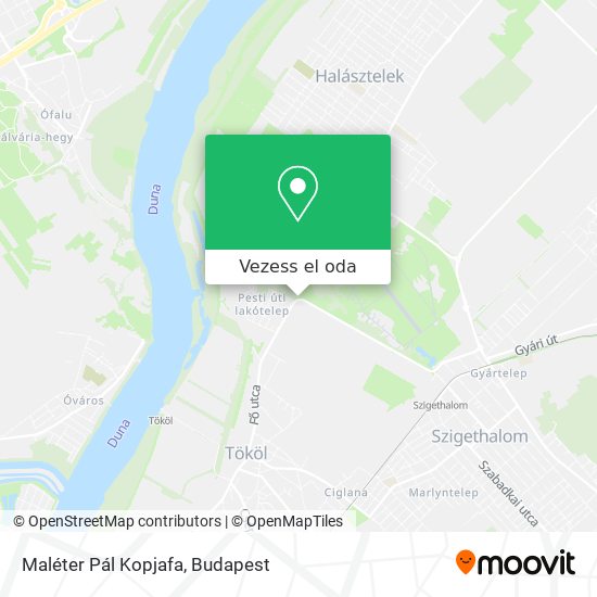 Maléter Pál Kopjafa térkép